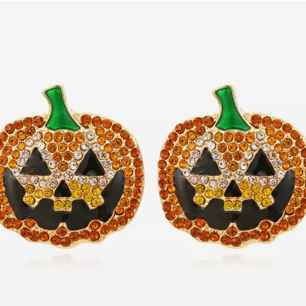Pumpkin crystal earrings